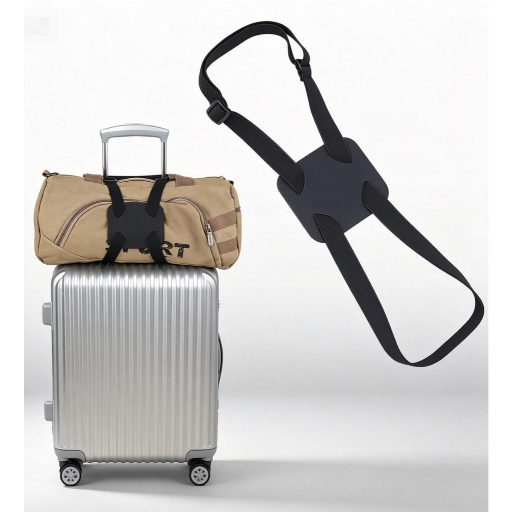 Luggage Strap Belt - 빠른 분리 버클이 있는 검정색 조절