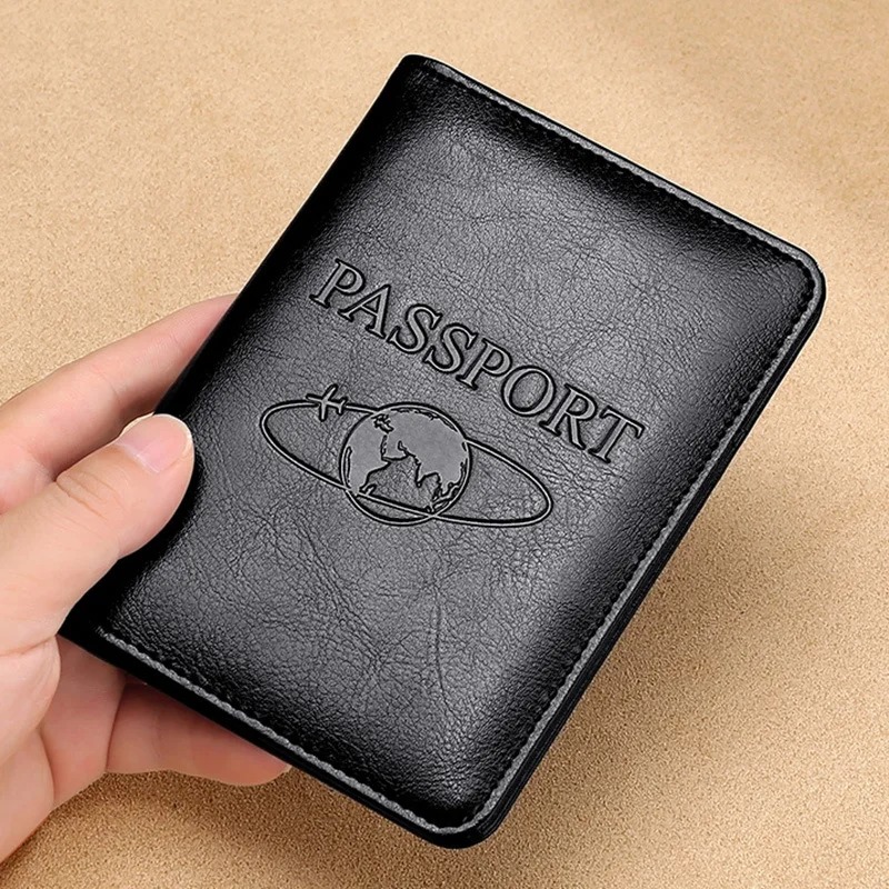 Travel Accessories Italy - 유니섹스 정품 가죽 여권 커버 RFID