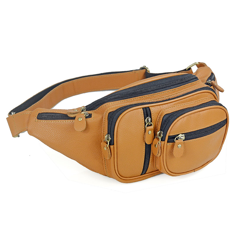 Travel Accessories Men - 남성용 진짜 가죽 허리 팩, 남성용