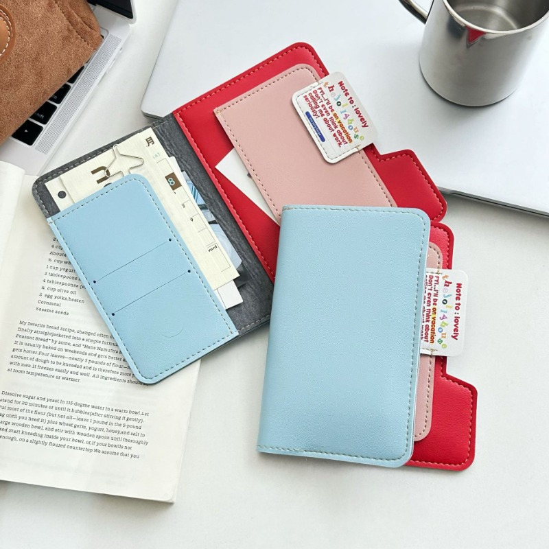 Travel Accessories Pouch For Women - Ins 컬러 블록 여권 홀더 다기능