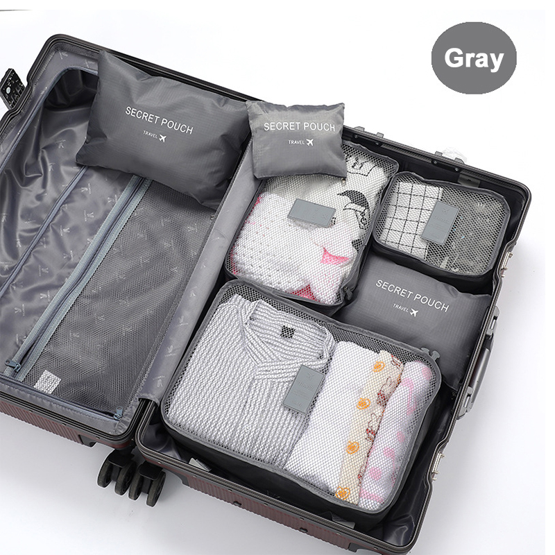 Travel Accessories Organiser - 6 Pcs 여행 의류 보관 가방