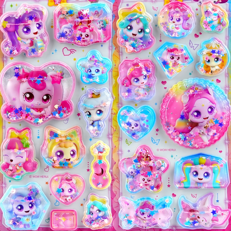 Luggage Cover Protector - 캐치 틴이핑 3D 크리스탈 퀵샌드 글리터