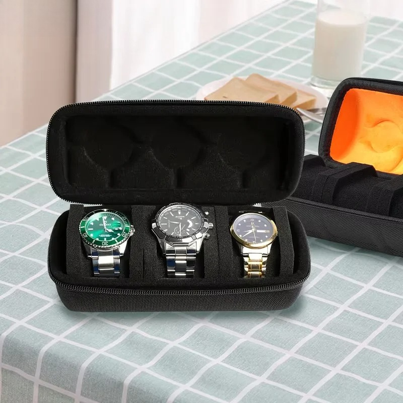 Quality Travel Accessories - 3개의 슬롯이 있는 시계용 여행용 케이스,