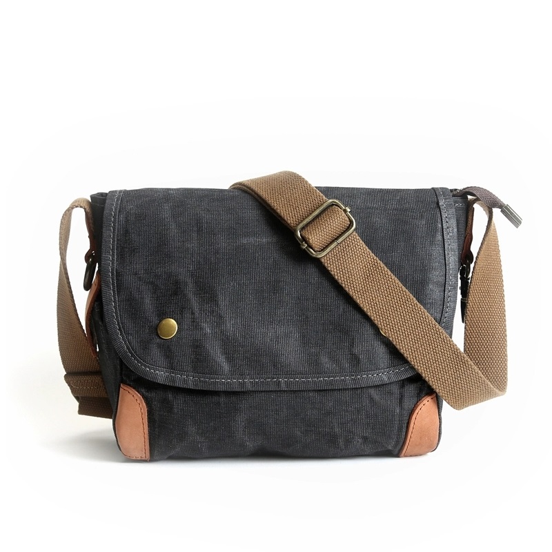Travel Accessories Men - 남성용 레트로 왁스 캔버스 크로스바디 백,