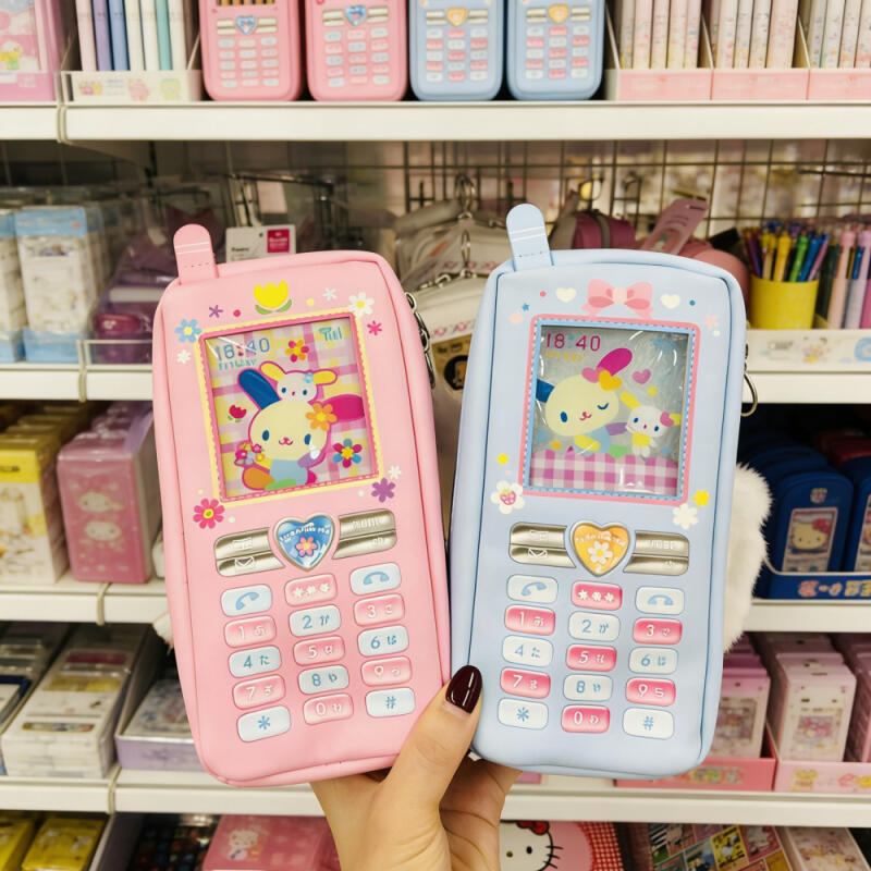 Luggage Cover Protector - Kawaii Usahana 전화 모양의 연필 케이스