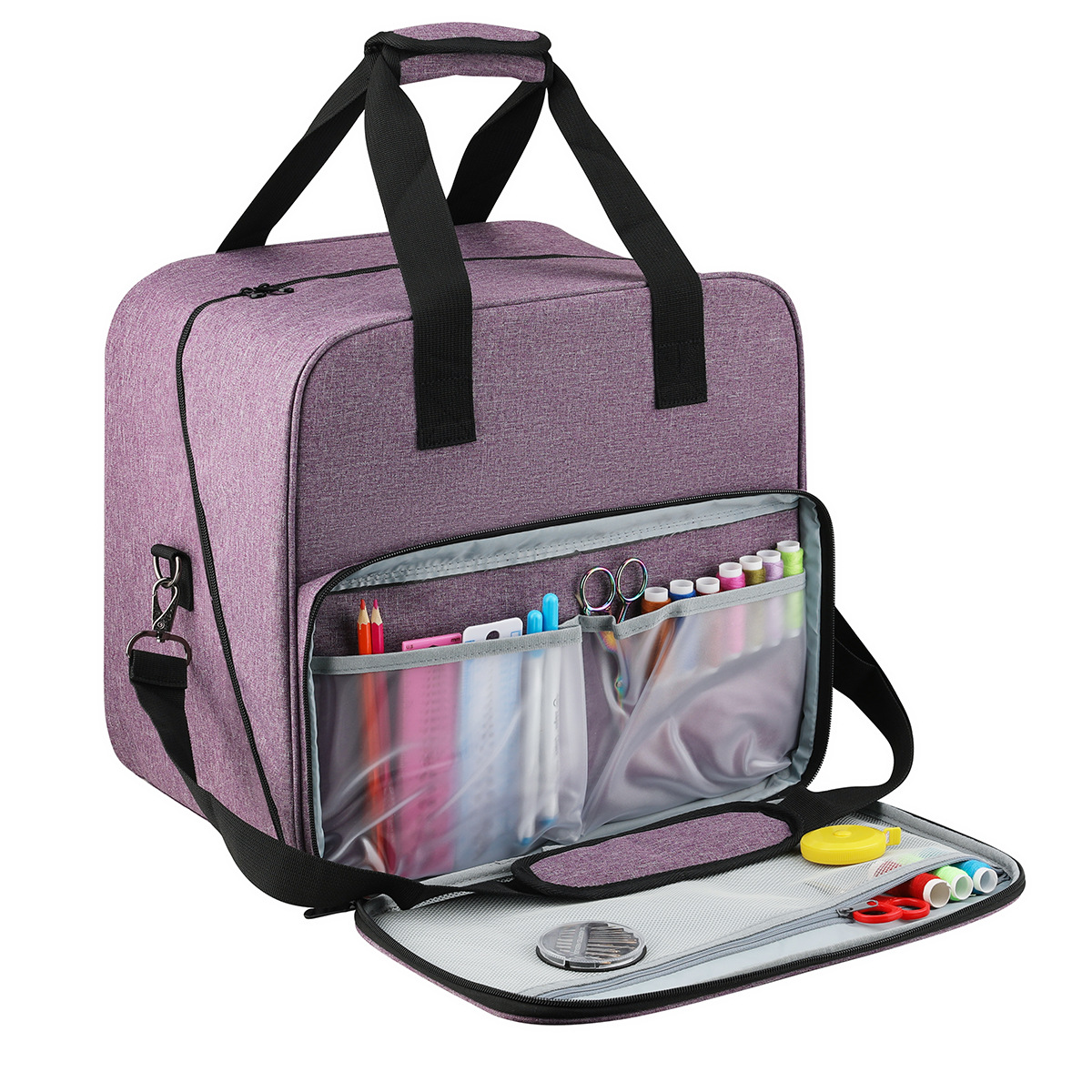 Travel Accessories For Women - 대형 재봉틀 가방 그레이 컬러 보관