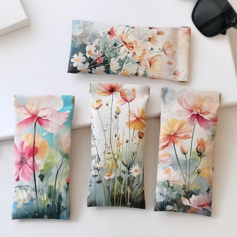 Travel Accessories Pouch For Women - 1pc 안경 케이스, 인조 가죽 안경