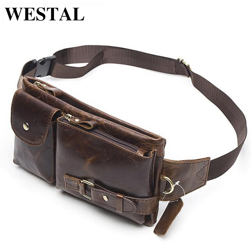 Travel Accessories Men - WESTAL 정품 가죽 허리 팩 남성