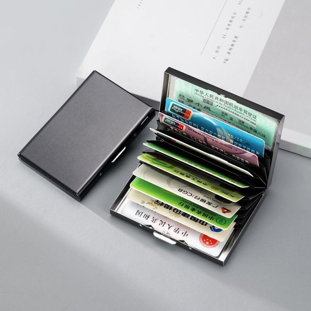 10슬롯 스테인리스 신용카드 홀더 남성 슬림 RFID  - Travel Wallet Slim 리뷰 및 가격