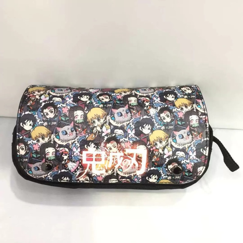 데몬 슬레이어 연필 케이스 더블 레이어 대용량 수납 탄 - Luggage Cover Protector 리뷰 및 가격