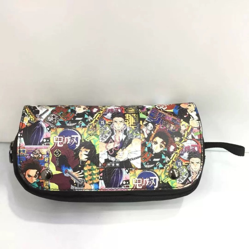 데몬 슬레이어 연필 케이스 더블 레이어 대용량 수납 탄 - Luggage Cover Protector 리뷰 및 가격