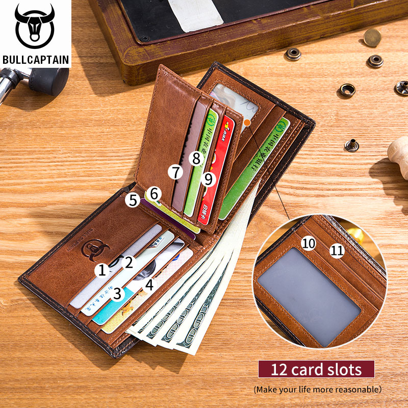 BULLCAPTAIN RFID 차단 남성용 가죽 지갑  - Travel Wallet Slim 리뷰 및 가격