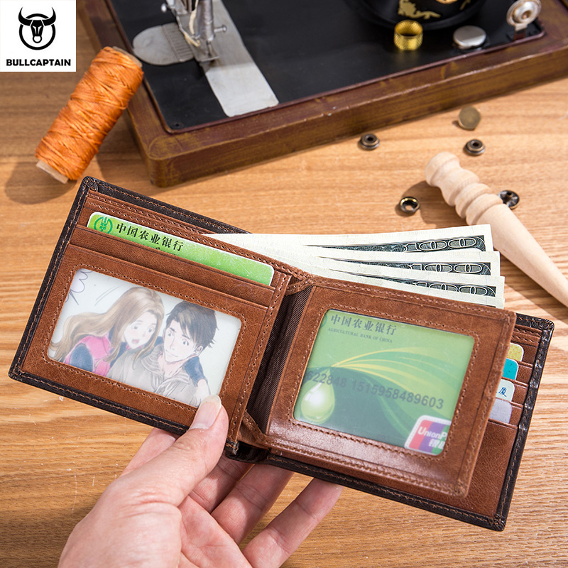 BULLCAPTAIN RFID 차단 남성용 가죽 지갑  - Travel Wallet Slim 리뷰 및 가격