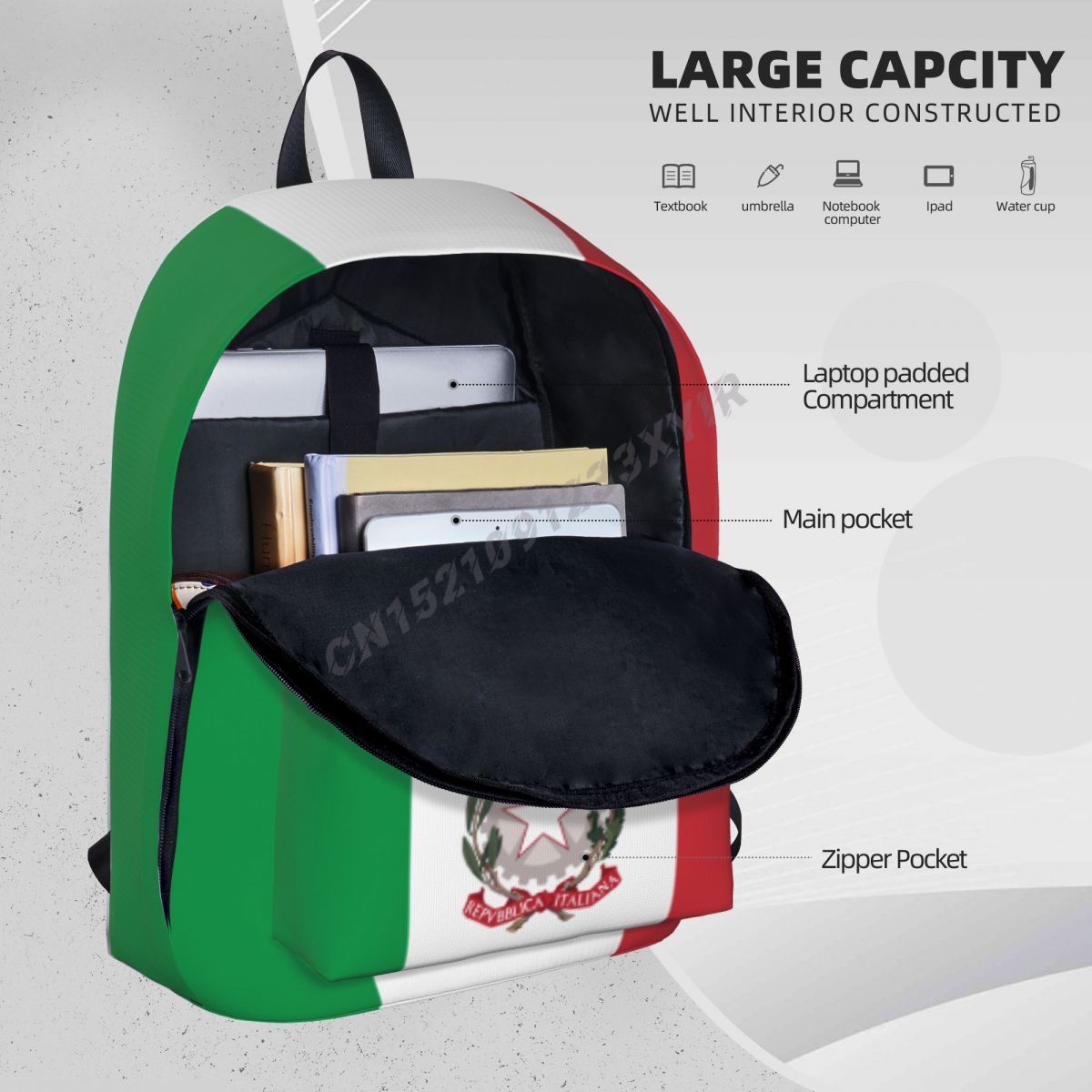 유니섹스 배낭 이탈리아 국기 이탈리아 스티치 Schoo - Travel Accessories Italy 리뷰 및 가격