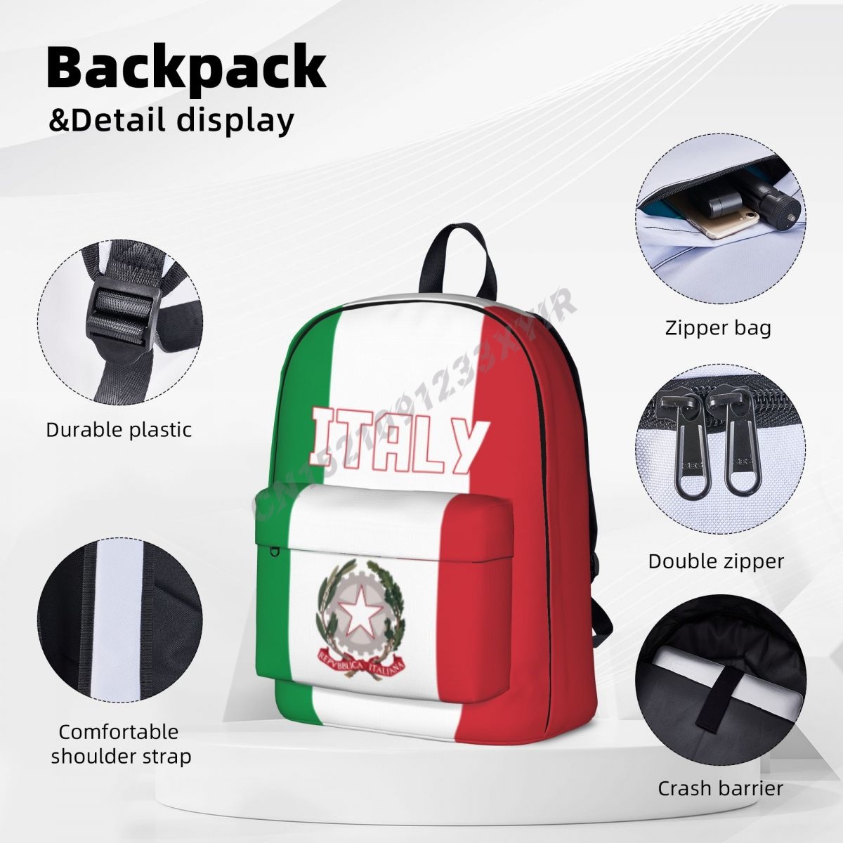 유니섹스 배낭 이탈리아 국기 이탈리아 스티치 Schoo - Travel Accessories Italy 리뷰 및 가격