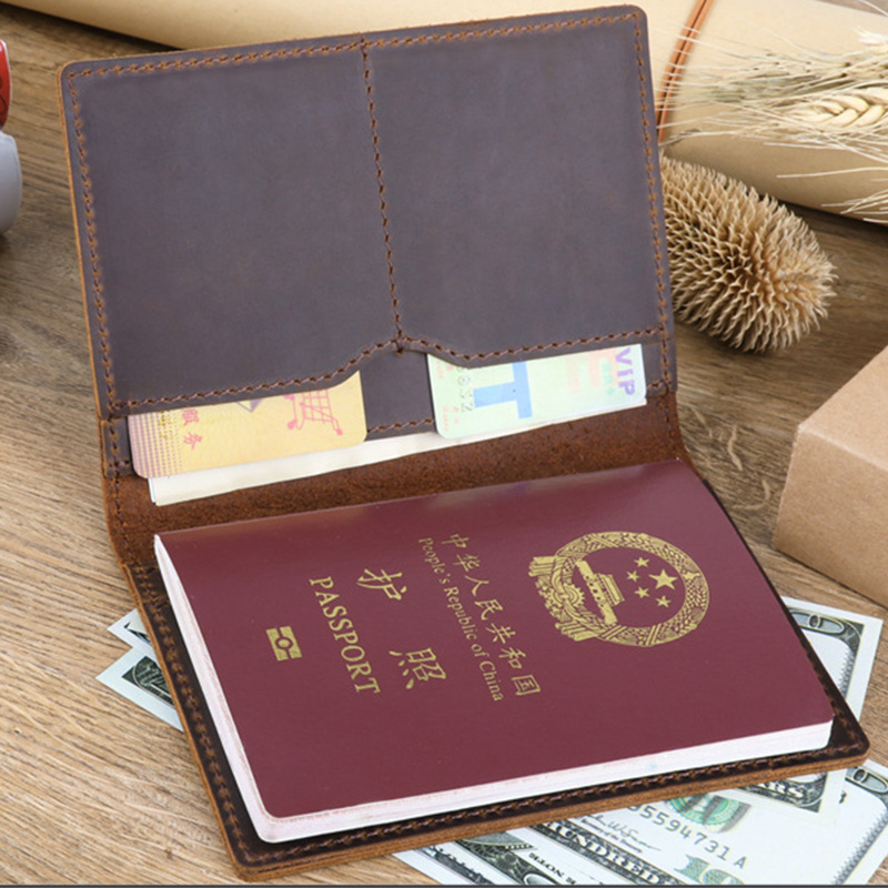 크레이지 호스 가죽 여권 케이스 레트로 수제 여권 커버 - Travel Accessories Italy 리뷰 및 가격