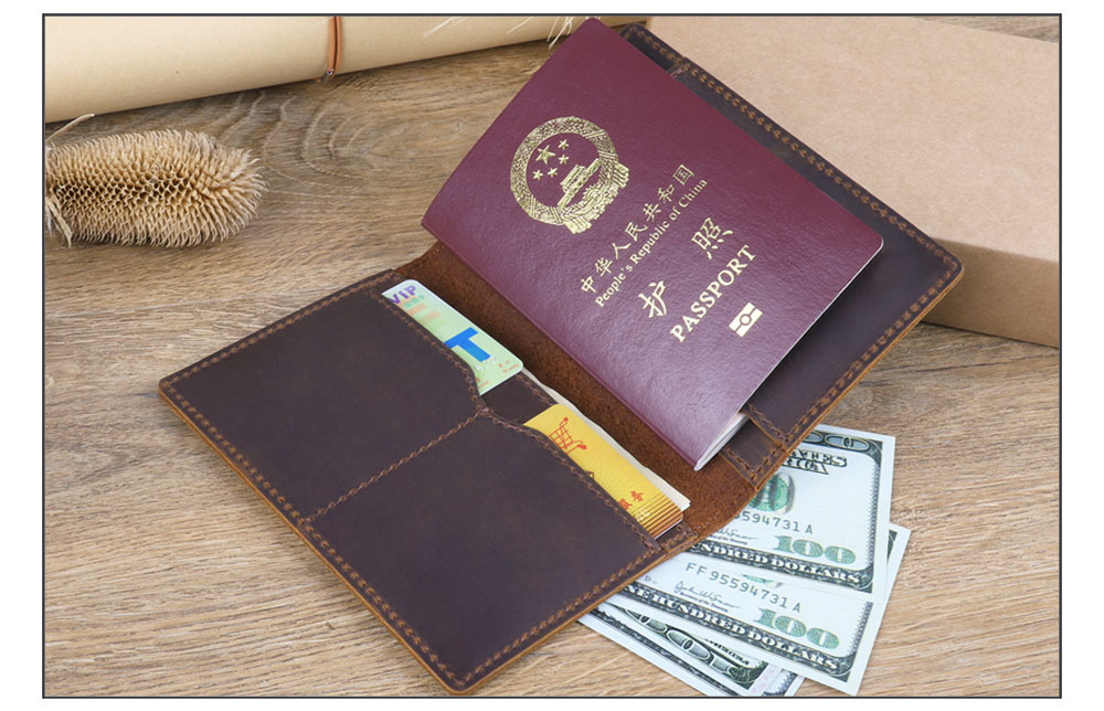 크레이지 호스 가죽 여권 케이스 레트로 수제 여권 커버 - Travel Accessories Italy 리뷰 및 가격