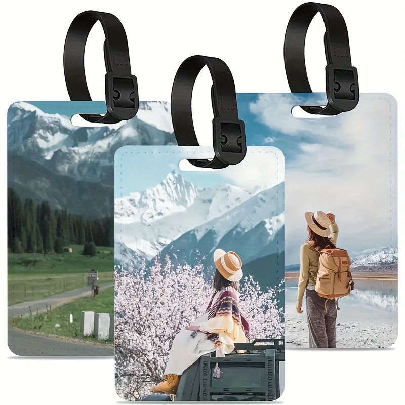 맞춤형 사진 가죽 수하물 태그, 화려한 패턴 탑승권 태 - Travel Accessories Meaning 리뷰 및 가격