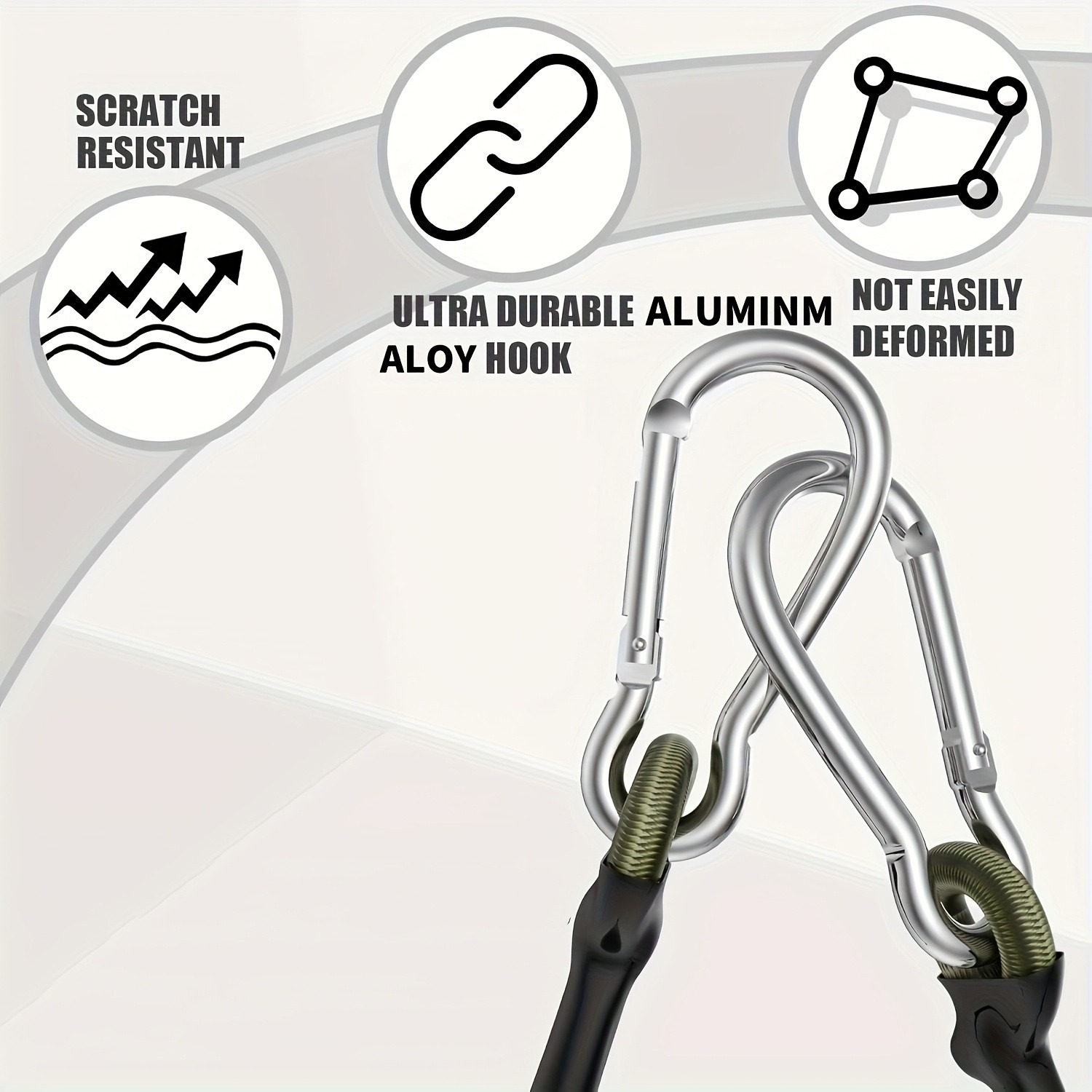 금속 후크가 있는 견고한 고무 벨트 4개, 13.78인 - Luggage Strap Belt 리뷰 및 가격