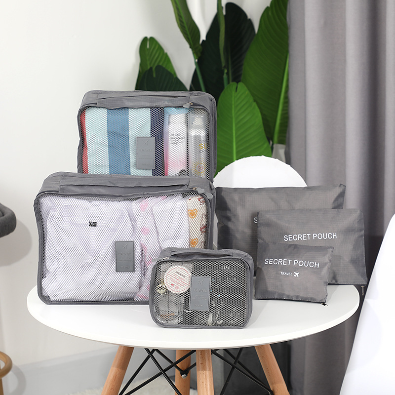 6 Pcs 여행 의류 보관 가방 세트 휴대용 수하물 주 - Travel Accessories Organiser 리뷰 및 가격