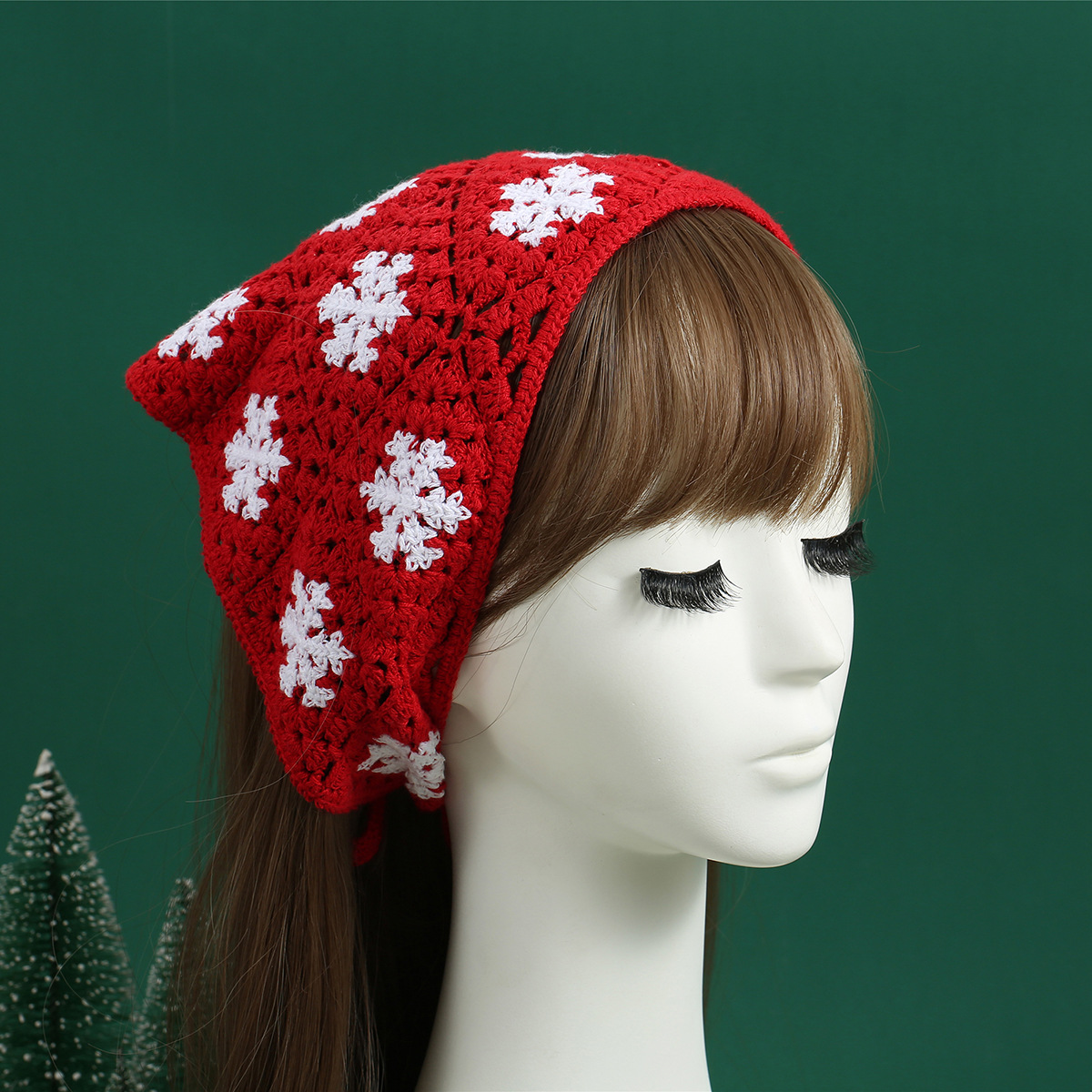 한국어 크리스마스 머리 스카프 수제 니트 머리띠 산타  - Travel Accessories For Women 리뷰 및 가격