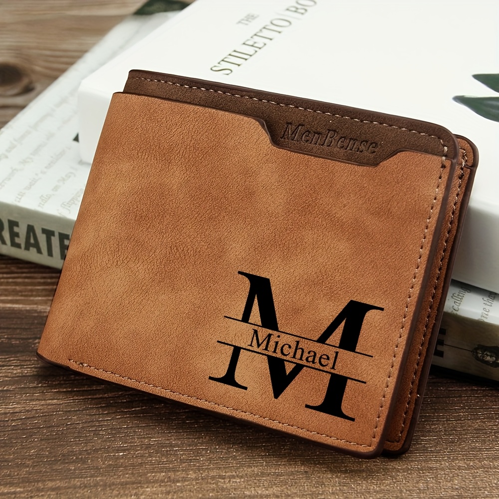 맞춤형 이름 고급 남성용 짧은 지갑 이름 새겨진 고품질 - Travel Wallet Slim 리뷰 및 가격