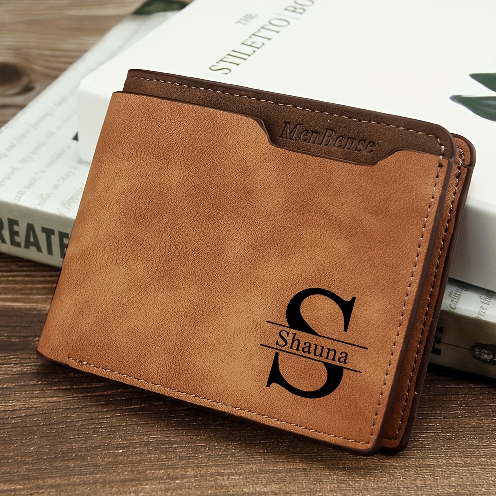 맞춤형 이름 고급 남성용 짧은 지갑 이름 새겨진 고품질 - Travel Wallet Slim 리뷰 및 가격