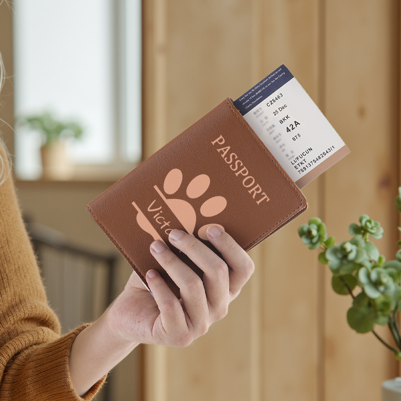 맞춤형 이름 강아지 발 패턴 클래식 스타일 여권 홀더, - Quality Travel Accessories 리뷰 및 가격