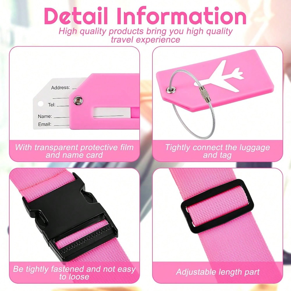 여행용 수하물 스트랩 세트와 수하물 태그 다양한 색상의 - Luggage Strap Belt 리뷰 및 가격