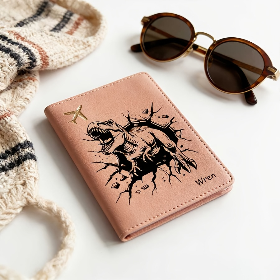 맞춤형 만화 공룡 이름이 새겨진 여권 커버, 오픈형 여 - Travel Accessories Gifts For Men 리뷰 및 가격