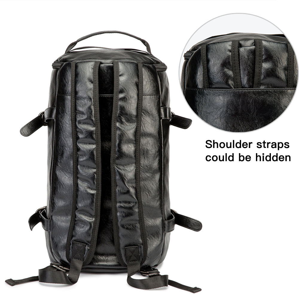 남성용 가죽 버킷 백팩, 다기능 여행 가방, 대용량 수 - Luggage Strap Belt 리뷰 및 가격