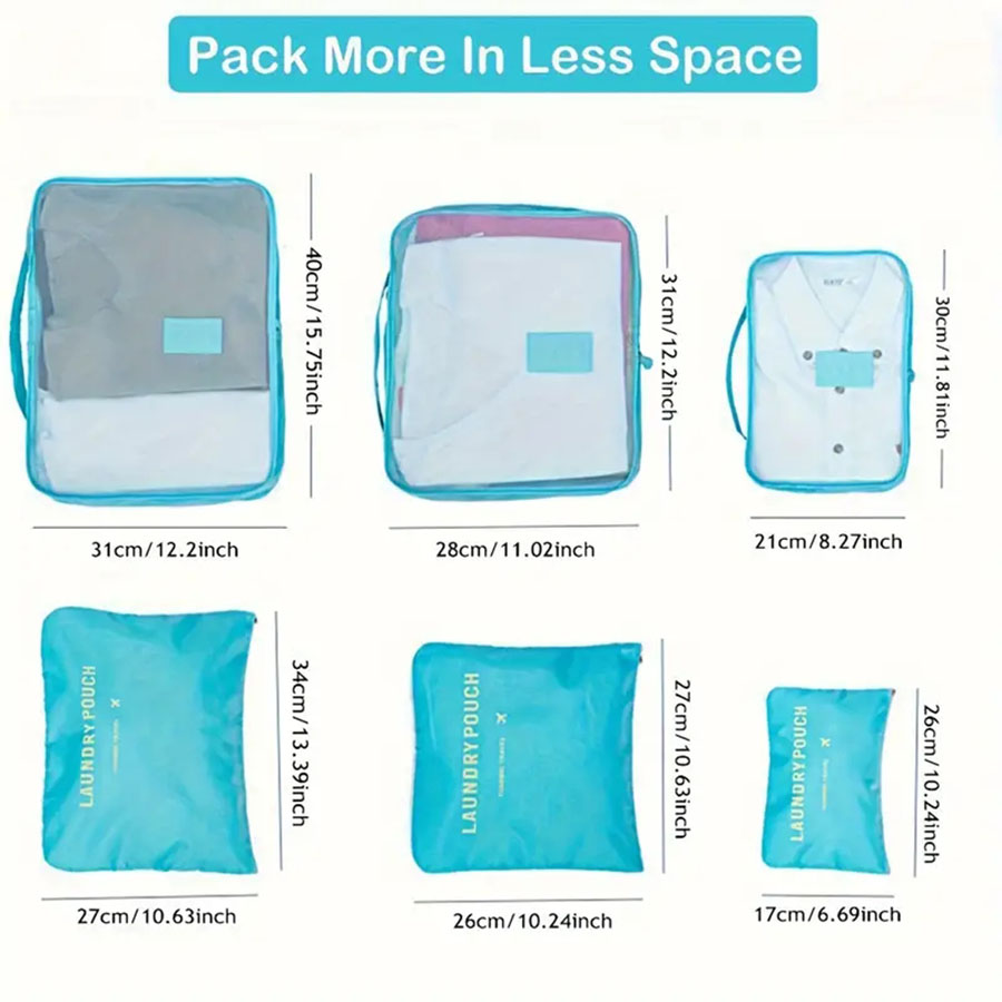6pcs 여행 주최자 저장 가방 휴대용 여행 가방 주최 - Travel Accessories Organiser 리뷰 및 가격