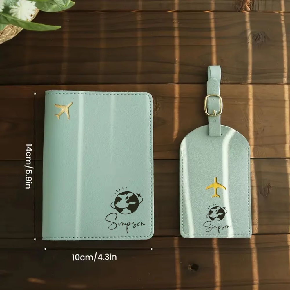 맞춤 이름이 새겨진 여권 커버 & 수하물 태그 세트,  - Travel Accessories Meaning 리뷰 및 가격