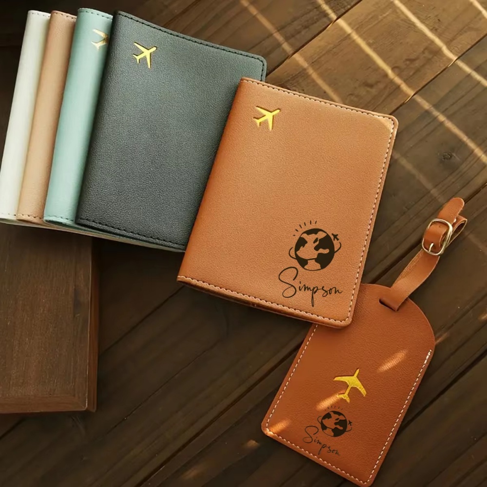 맞춤 이름이 새겨진 여권 커버 & 수하물 태그 세트,  - Travel Accessories Meaning 리뷰 및 가격