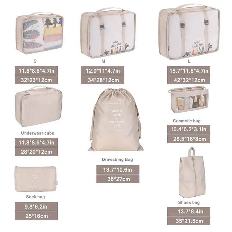 7종 세트 여행용 정리 가방, 여행 가방 패킹 큐브,  - Travel Accessories Organiser 리뷰 및 가격