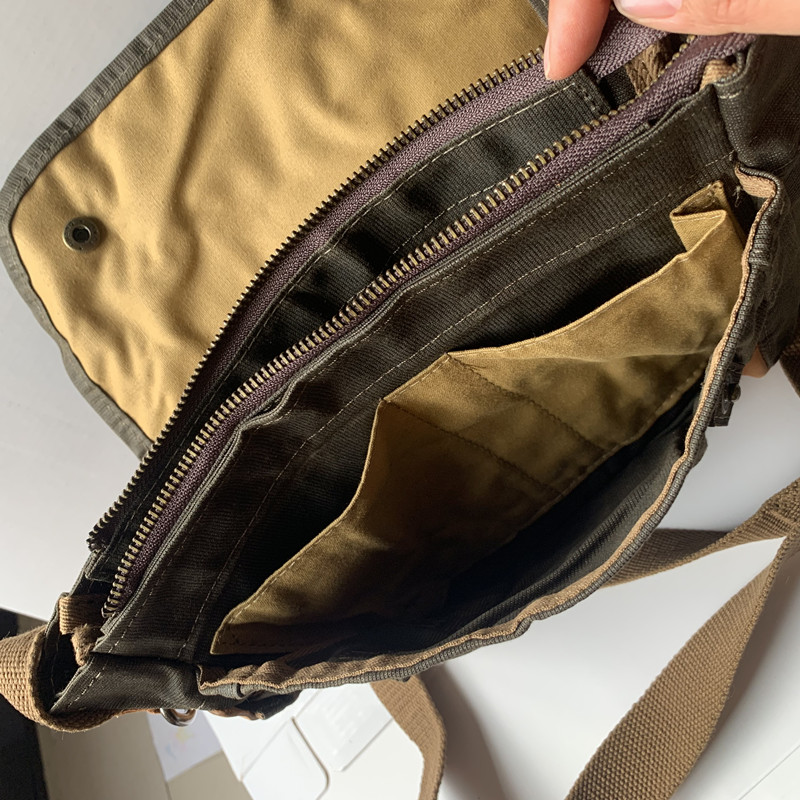 남성용 레트로 왁스 캔버스 크로스바디 백, 소형 플랩  - Travel Accessories Men 리뷰 및 가격
