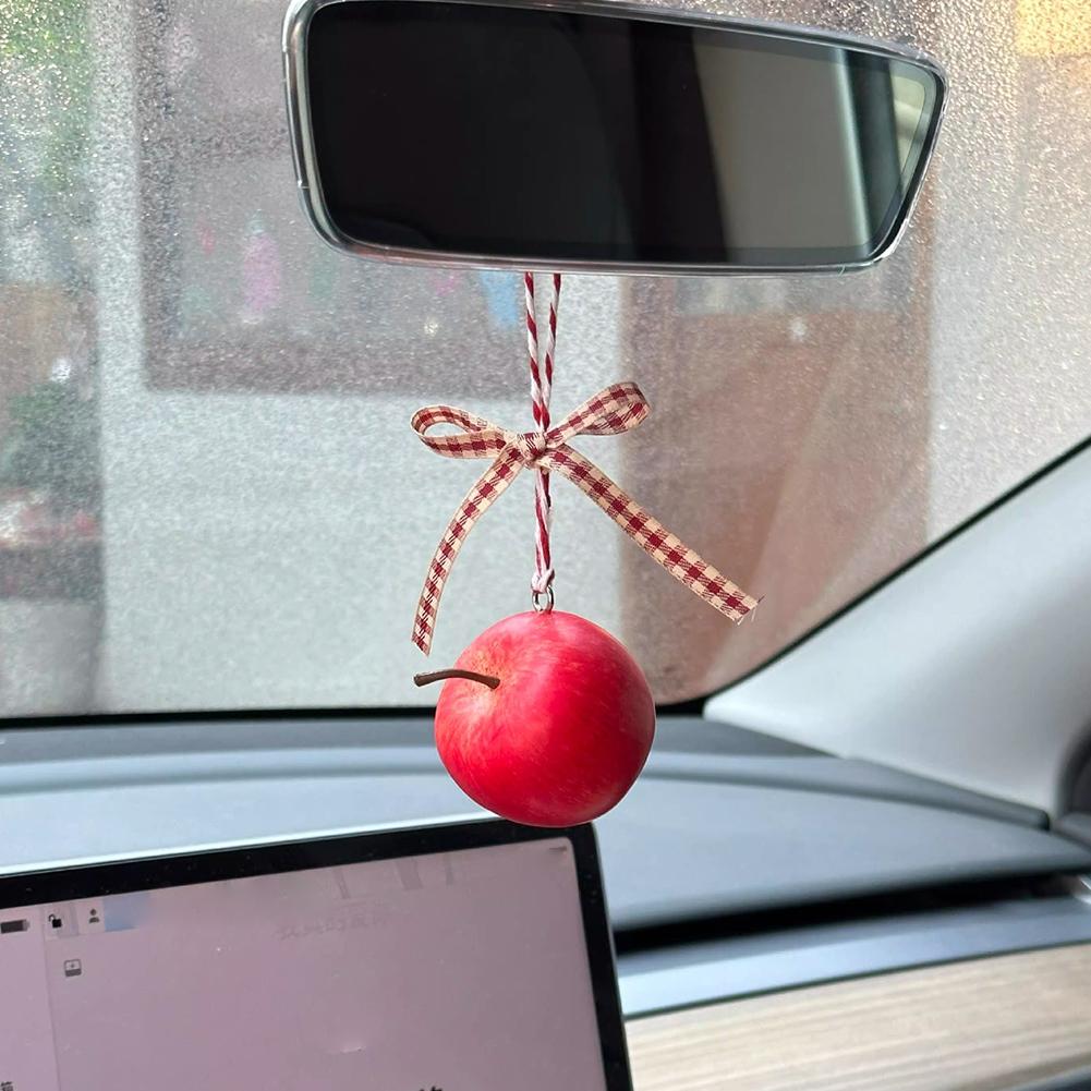 귀여운 리얼리틱 과일 사과 키체인 자동차 장식 가방 장 - Travel Accessories Meaning 리뷰 및 가격