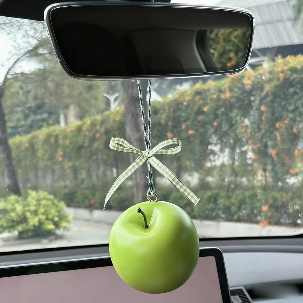 귀여운 리얼리틱 과일 사과 키체인 자동차 장식 가방 장 - Travel Accessories Meaning 리뷰 및 가격