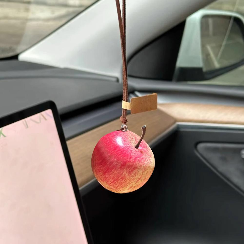 귀여운 리얼리틱 과일 사과 키체인 자동차 장식 가방 장 - Travel Accessories Meaning 리뷰 및 가격