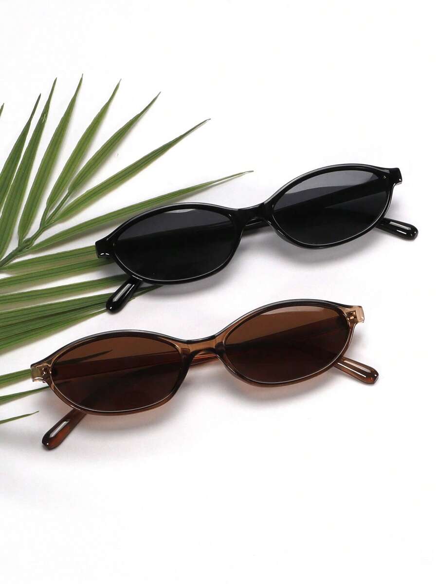 1쌍의 세련된 작은 프레임 타원형 안경, 여성용 다용도 - Travel Accessories For Women 리뷰 및 가격
