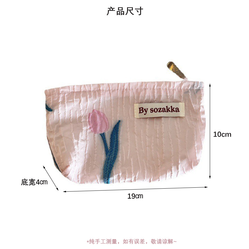 프랑스 양각 꽃 여행 화장품 보관 가방 지갑, 귀여운  - Travel Accessories Pouch For Women 리뷰 및 가격