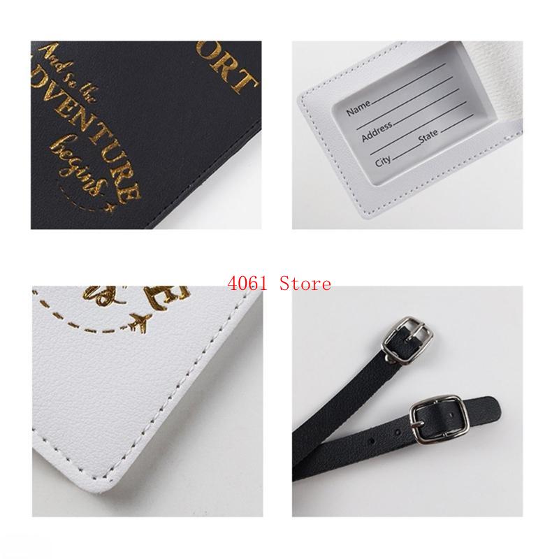 연인 커플 PU 가죽 여권 케이스 홀더 수하물 태그 여 - Travel Accessories Gifts For Men 리뷰 및 가격