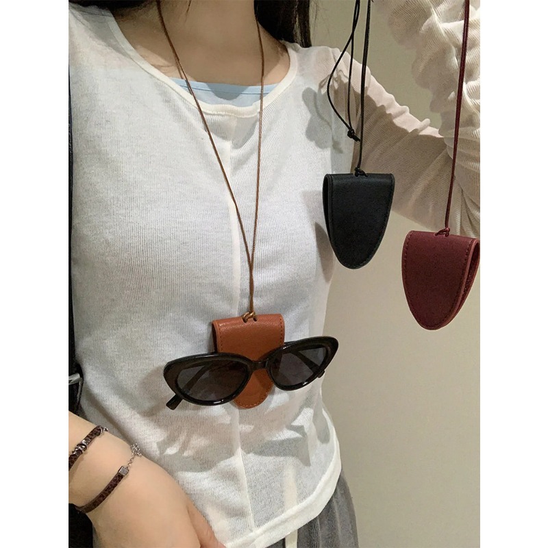 목걸이형 자석 PU 가죽 안경 보관 파우치, 남녀 휴대 - Travel Accessories Pouch For Women 리뷰 및 가격