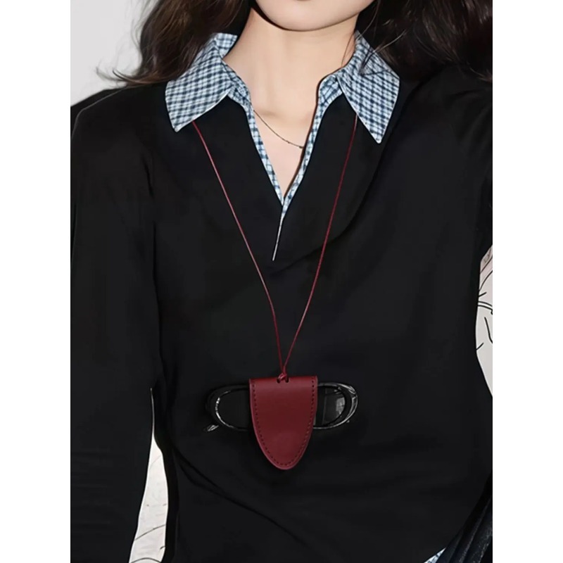 목걸이형 자석 PU 가죽 안경 보관 파우치, 남녀 휴대 - Travel Accessories Pouch For Women 리뷰 및 가격
