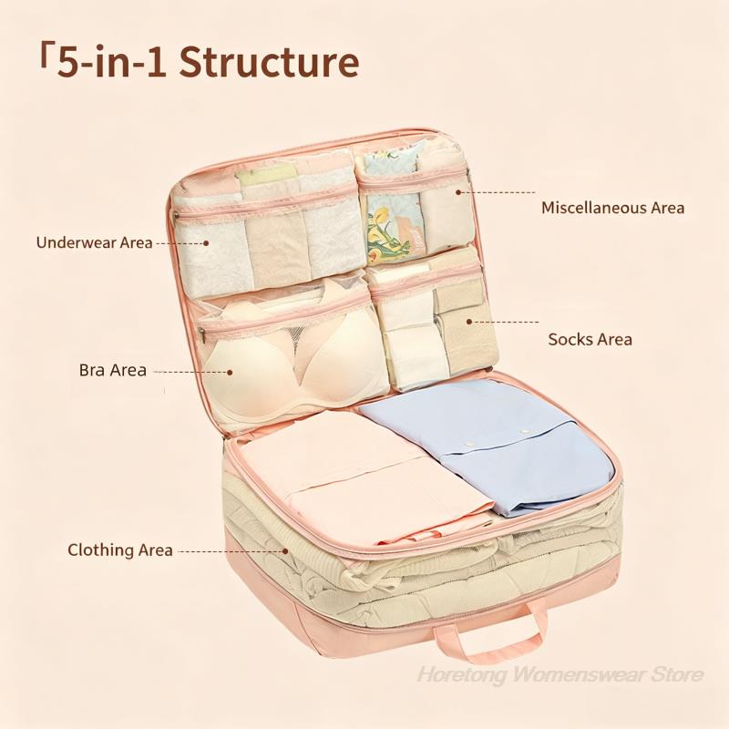 5 in 1 확장형 여행용 짐 정리 큐브 압축 수납 가 - Travel Accessories Organiser 리뷰 및 가격