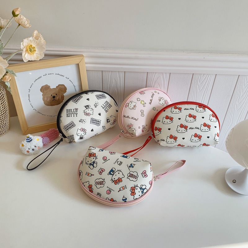카와이 고양이 화장품 가방 귀여운 만화 프린트 대용량  - Travel Accessories Pouch For Women 리뷰 및 가격