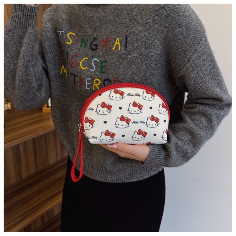 카와이 고양이 화장품 가방 귀여운 만화 프린트 대용량  - Travel Accessories Pouch For Women 리뷰 및 가격