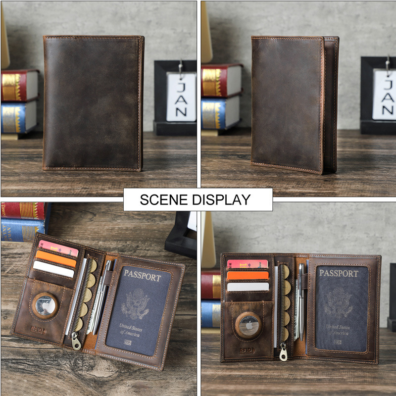 맞춤형 로고 정품 가죽 슬림 여행 여권 거치대 지갑,  - Travel Wallet Slim 리뷰 및 가격