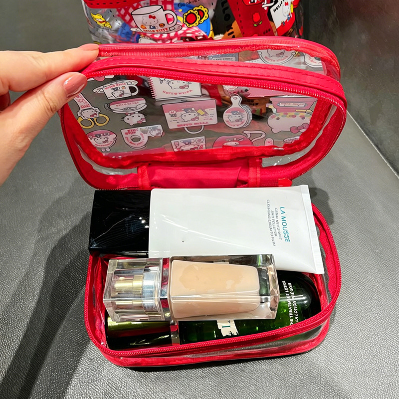 귀여운 키티 PVC 화장품 가방 방수 대용량 휴대용 보 - Travel Accessories Organiser 리뷰 및 가격